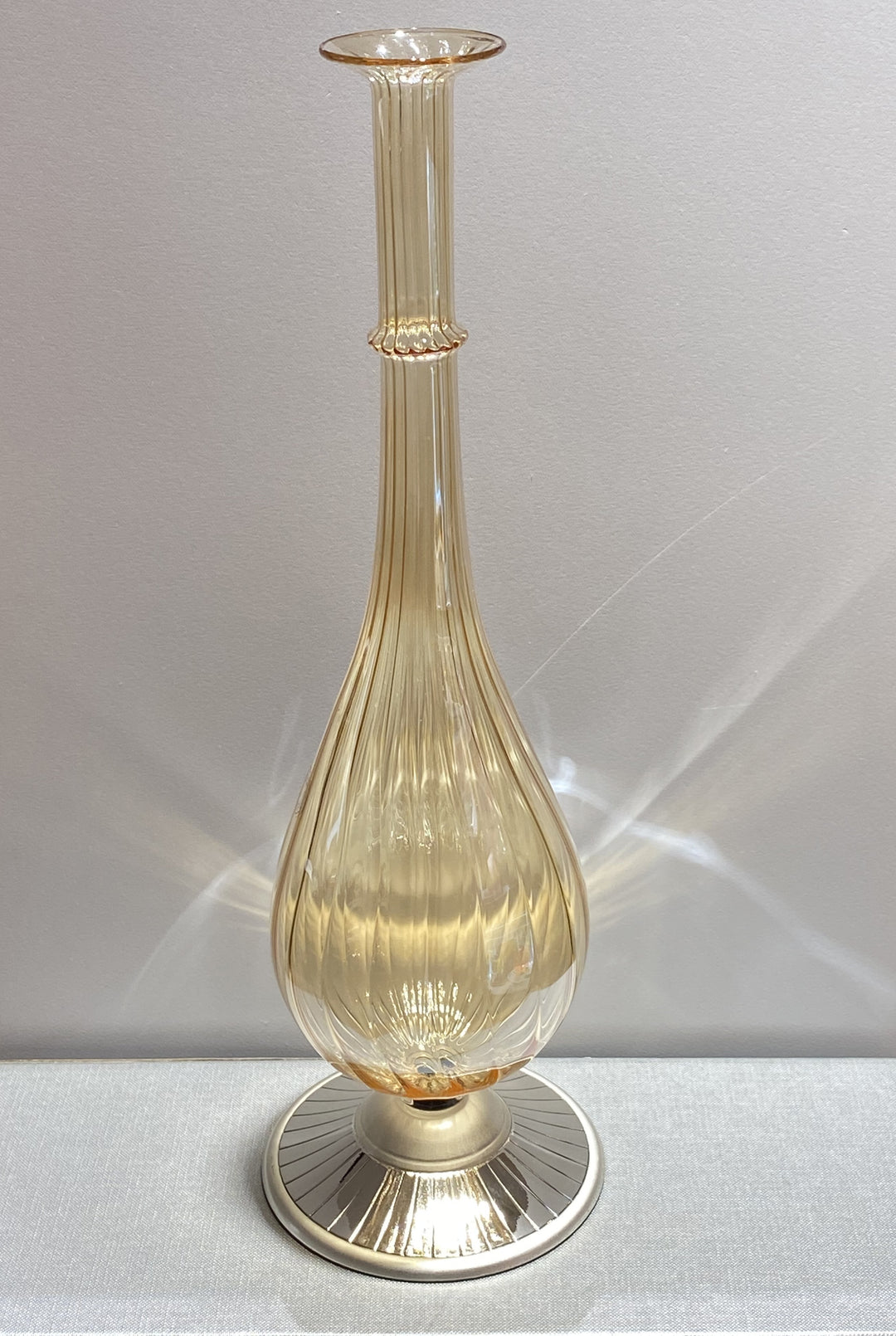 bottiglia decorativa sequenze in vetro soffiato e argento - siciliano gioielli