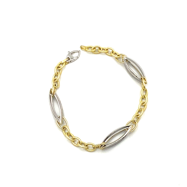 bracciale oro bicolore siciliano gioielli