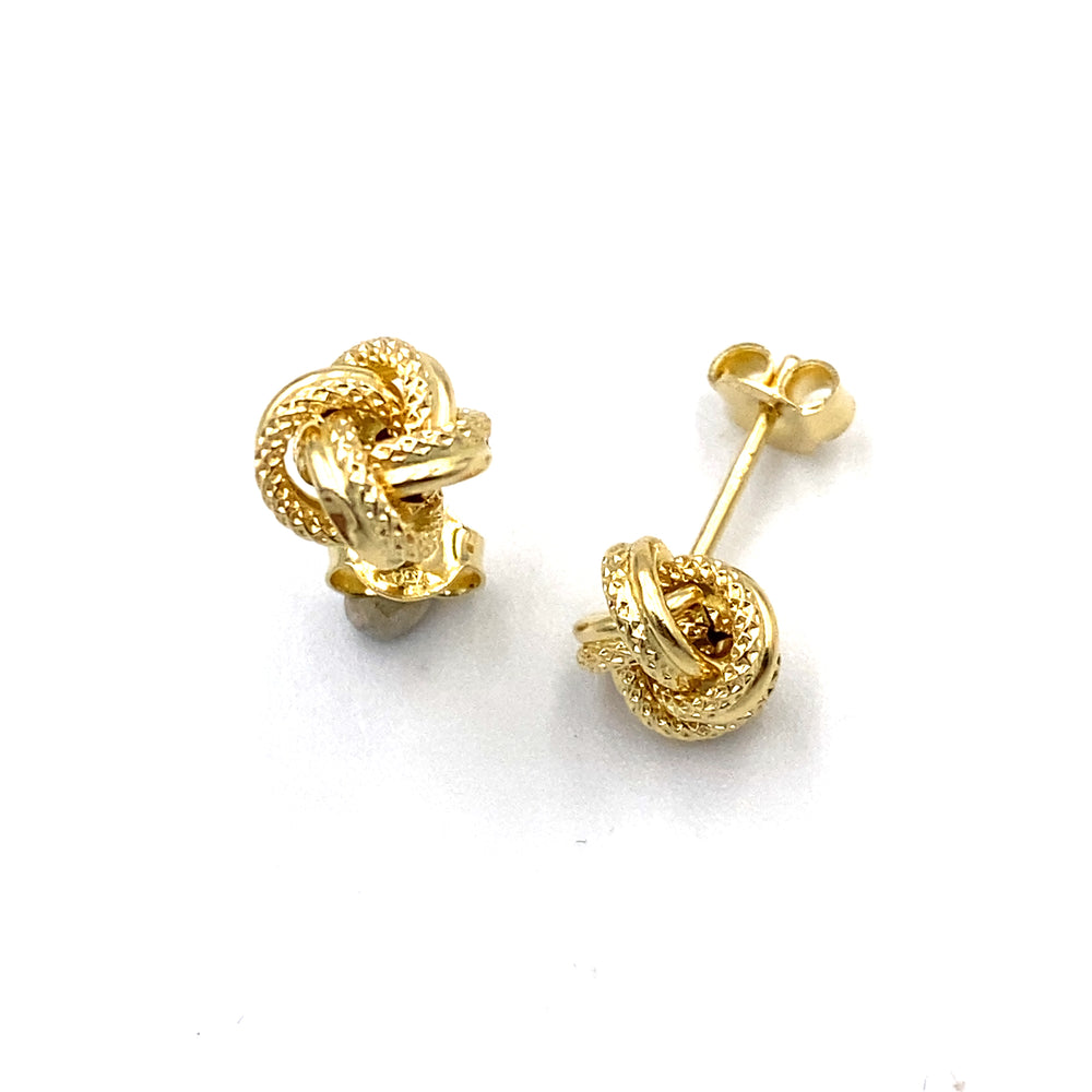 Orecchini a bottone Trinity in oro 14K - Gioielli Orecchini a bottone Trinity in oro 14K - Gioielli