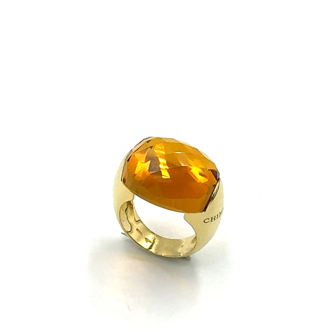 Anello Chimento Topazio Giallo