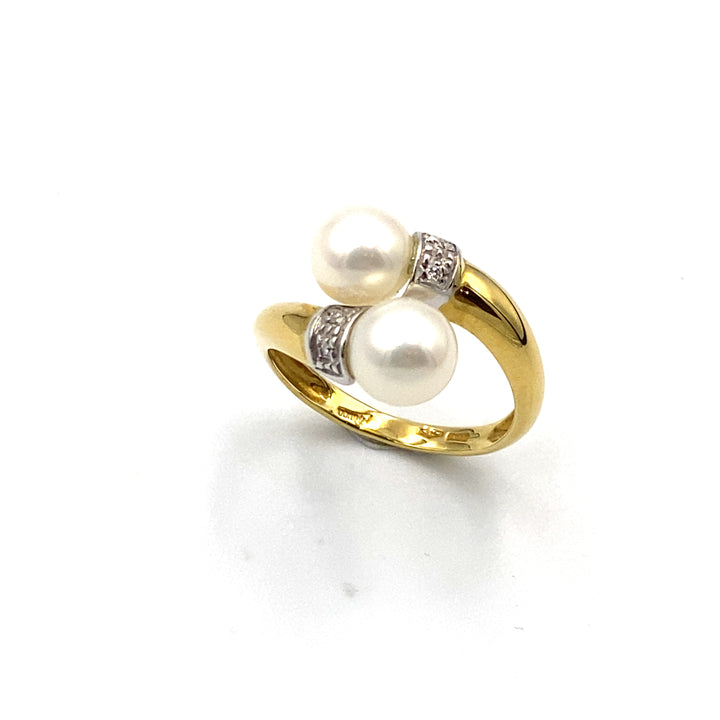 Miluna Double Pearl Ring