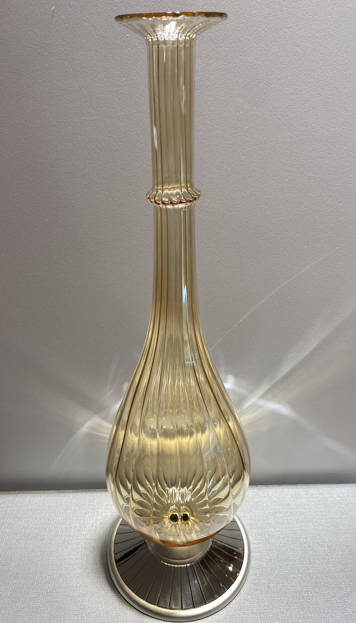 bottiglia decorativa sequenze in vetro soffiato e argento - siciliano gioielli