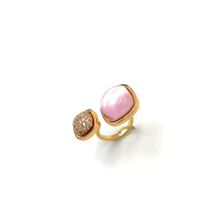 Anello Quarzo Rosa  Labriola Bijoux