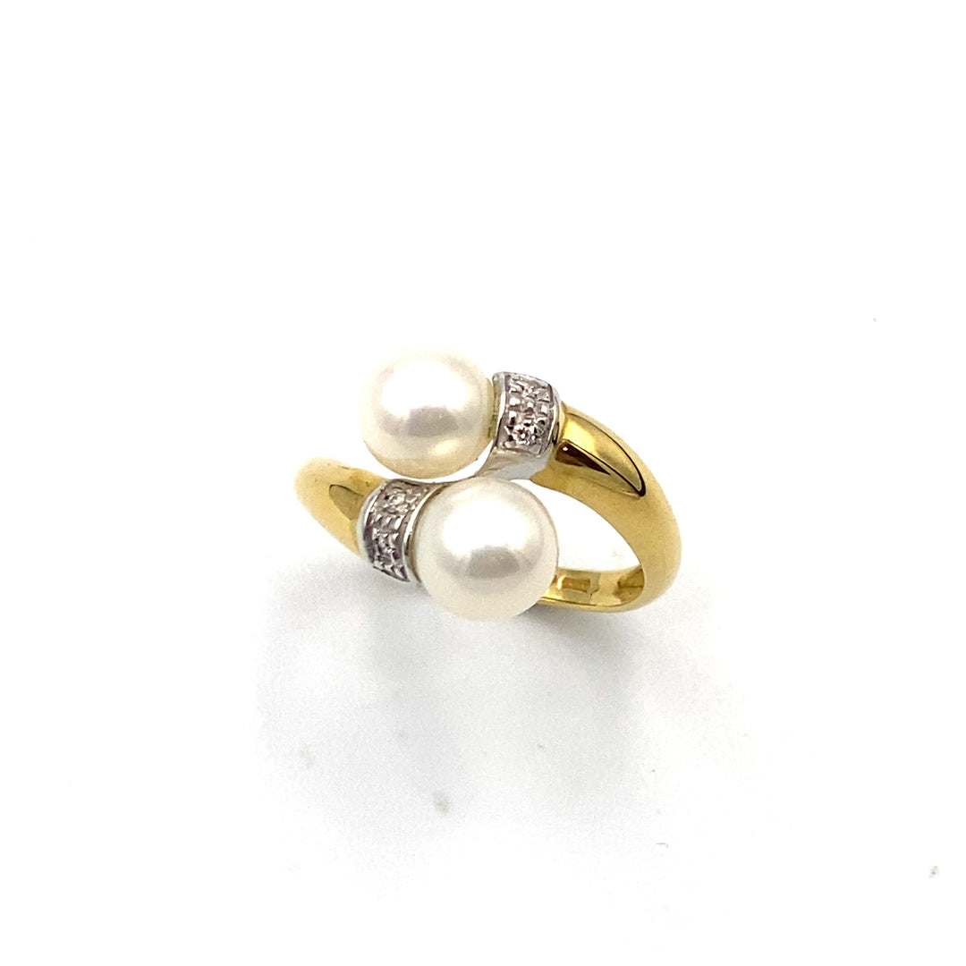 Miluna Double Pearl Ring