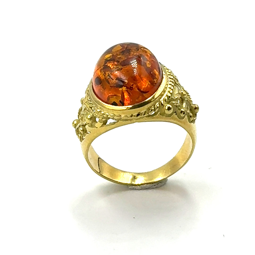 Anello Oro Ambra