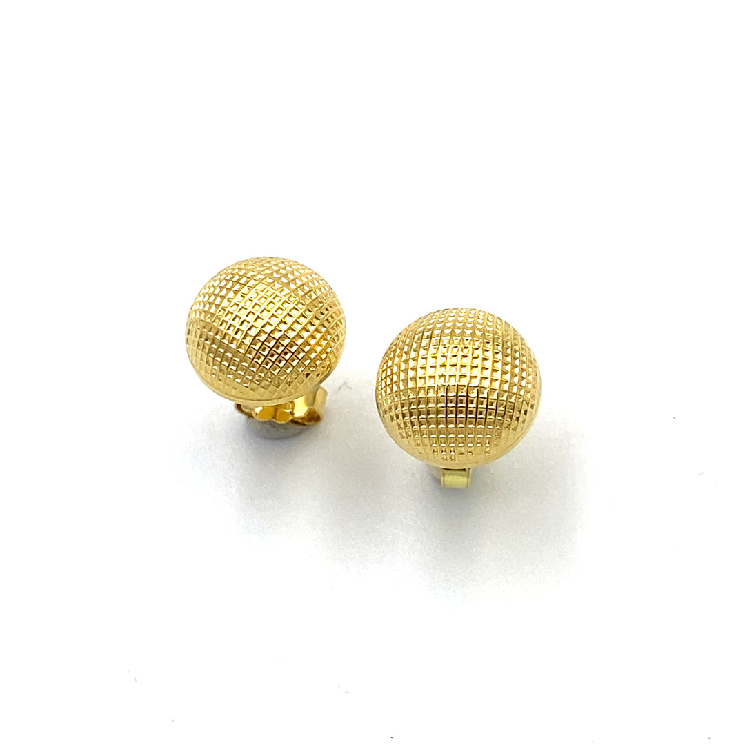 Orecchini a mezza sfera in oro 18kt 8 mm 10007 Orecchini a mezza sfera in oro 18kt 8 mm 10007