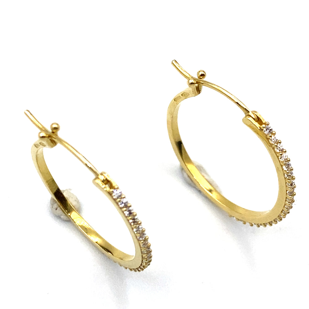orecchini in oro giallo  con zirconi  siciliano  gioielli 