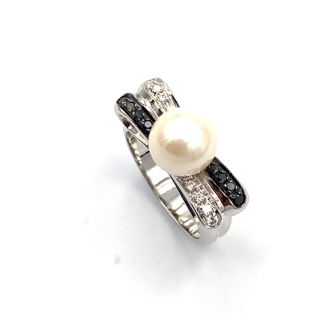 Nimei Pearl Bow Ring – Siciliano Gioielli1