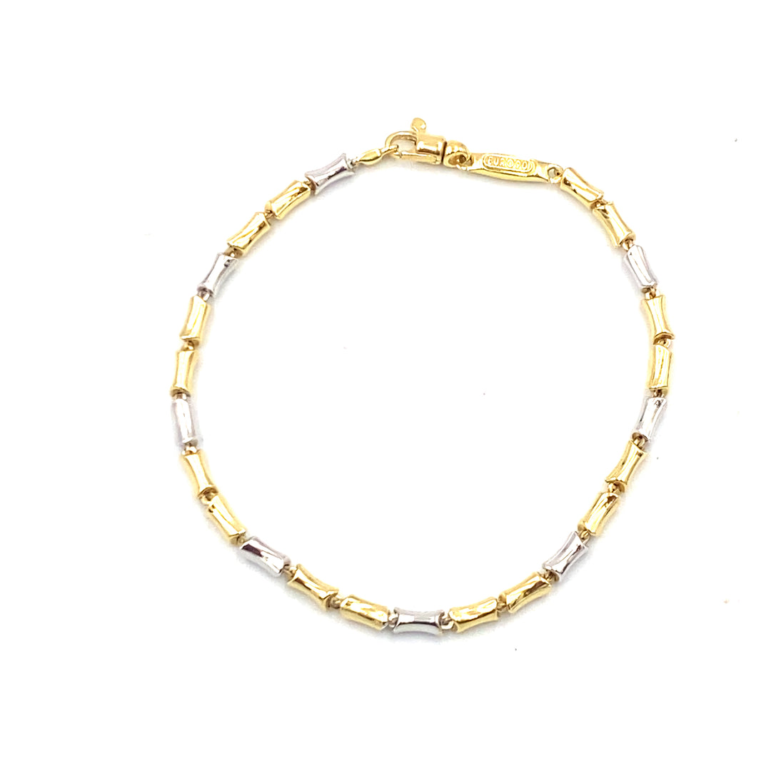 bracciale in oro bicolore siciliano gioielli