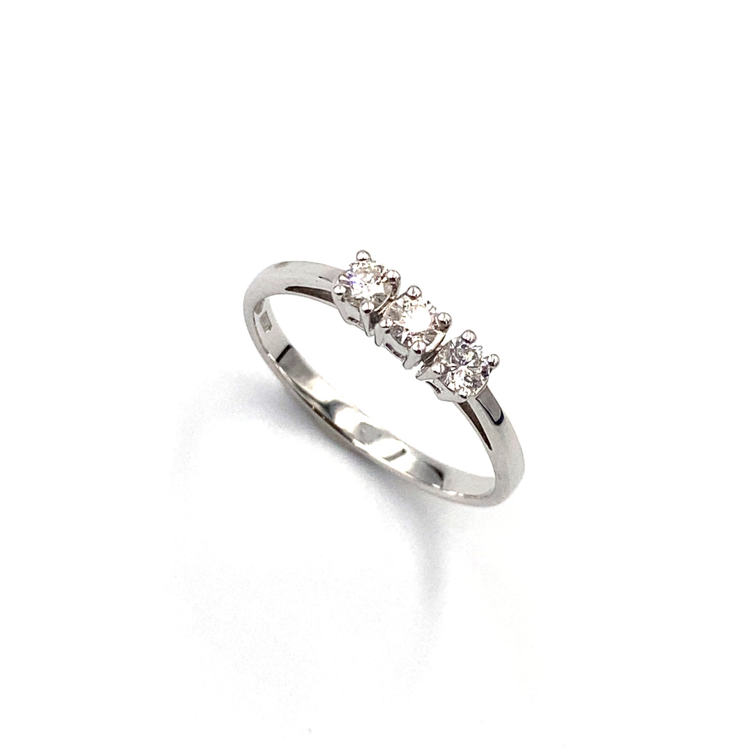 anello  miluna oro bianco  e diamanti - siciliano  gioielli 