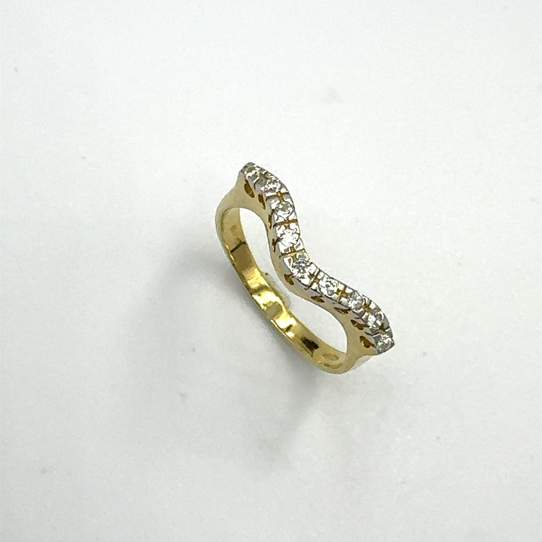 anello veretta oro bicolore siciliano gioielli