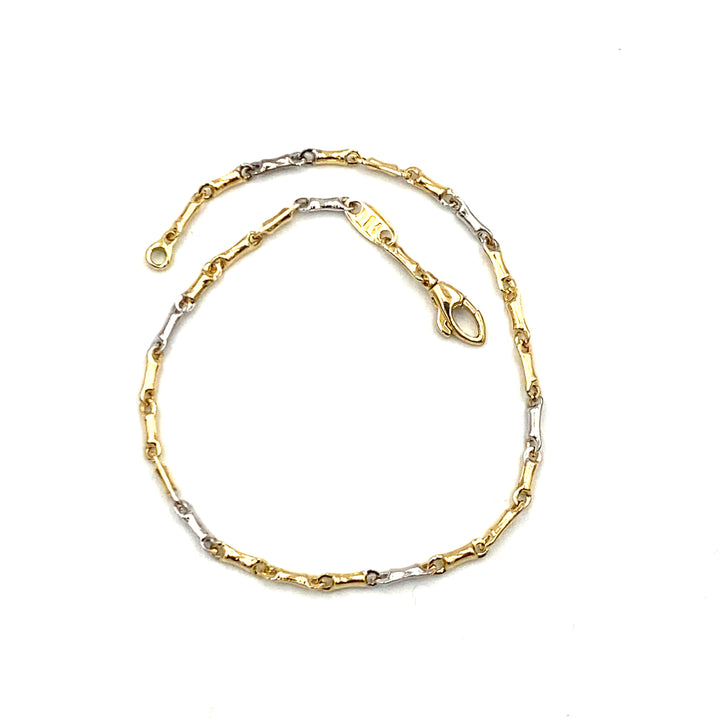 bracciale ossetto oro bicolore siciliano gioielli