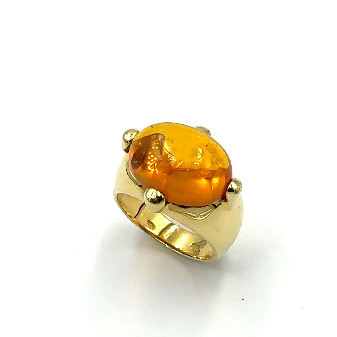 Anello Oro Ambra