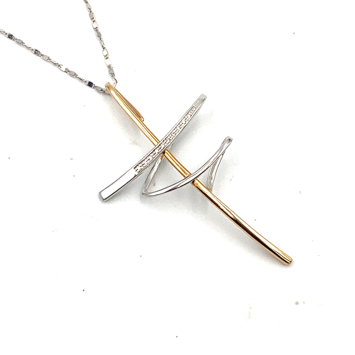Pendant Necklace with Comet Cross