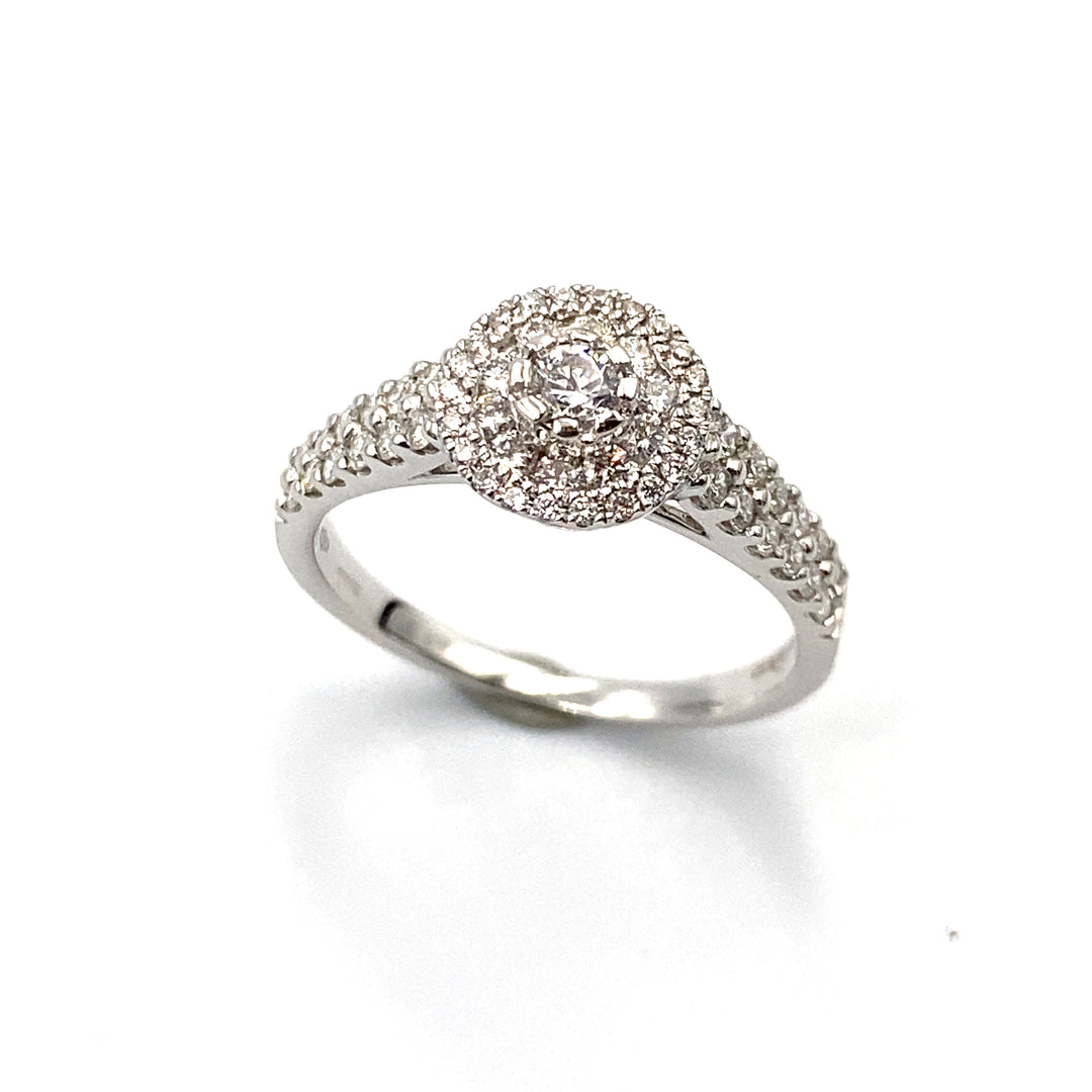 anello oro bianco pavè di diamanti giorgio visconti - siciliano gioielli 