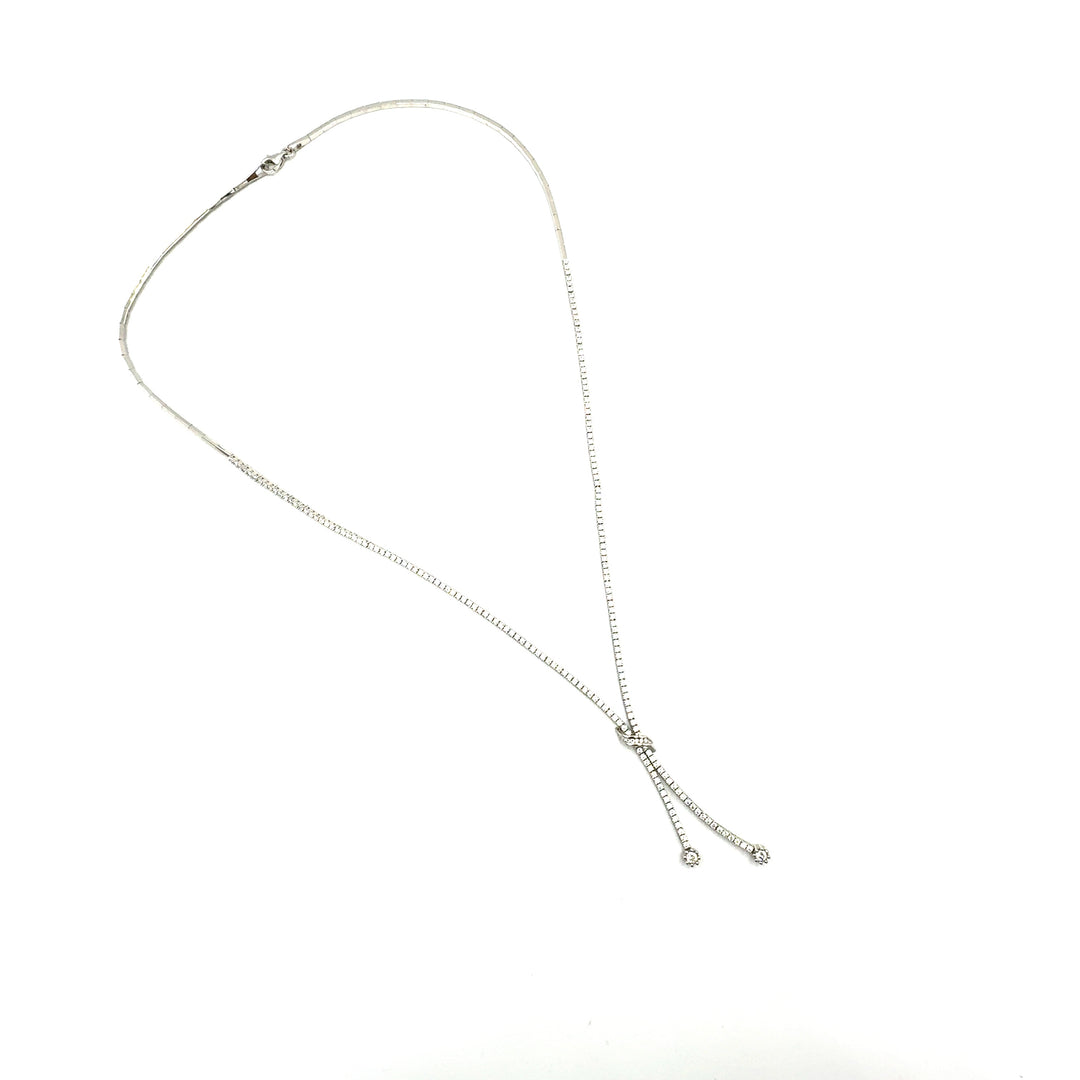 White Gold Tennis Necklace