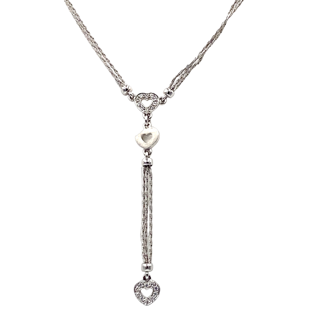 collana con pendente in oro bianco  e diamanti alfieri & st john - siciliano gioielli 