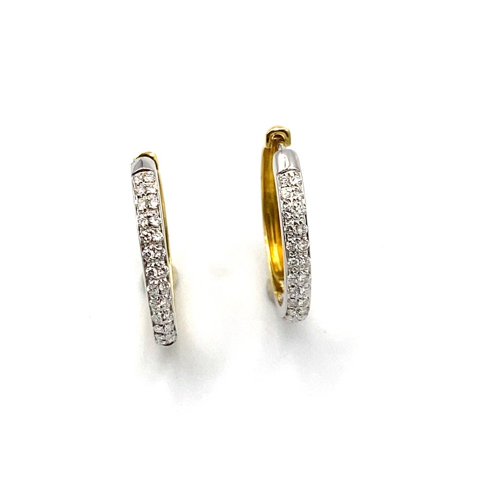 orecchini oro bicolore con diamanti le duchesse - siciliano gioielli