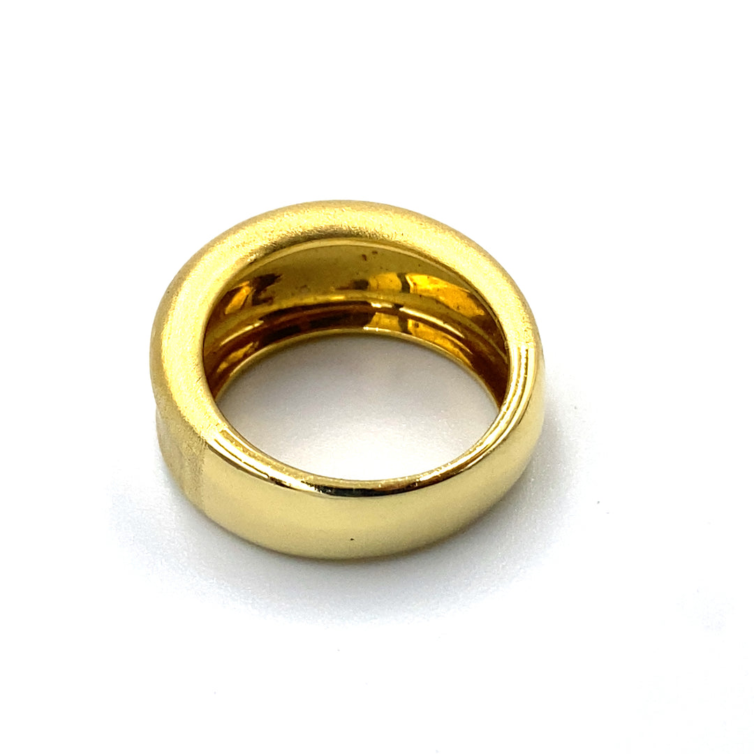 Anello Fascia Satinato Oro Giallo