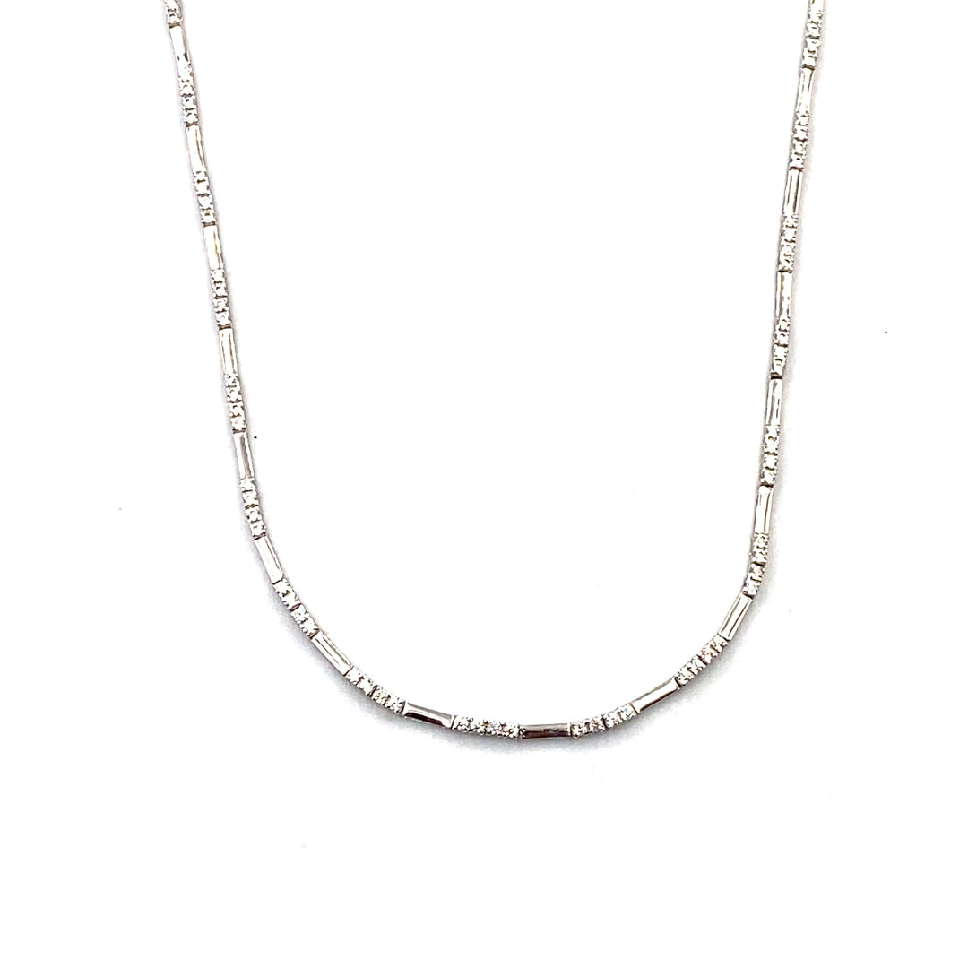 White Gold Tennis Necklace