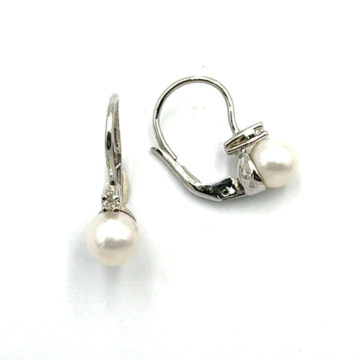 Miluna Pearl and Diamond Earrings