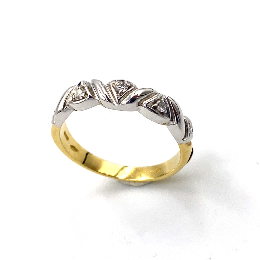 anello veretta oro bicolore le duchesse - siciliano gioielli