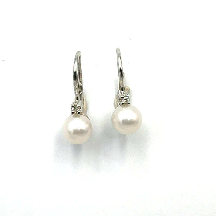 Miluna Pearl and Diamond Earrings