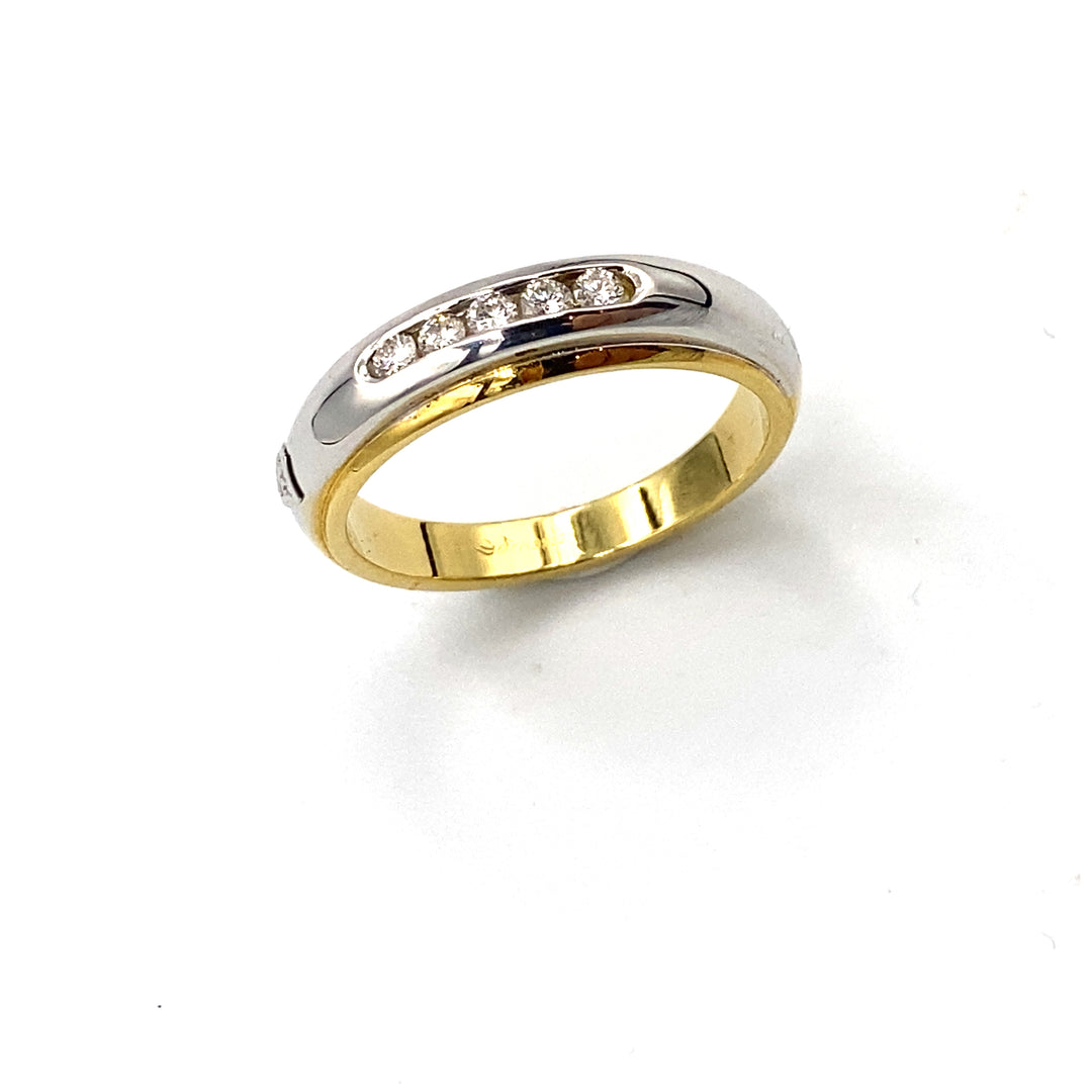 anello le duchesse oro bicolore e diamanti  - siciliano gioielli 