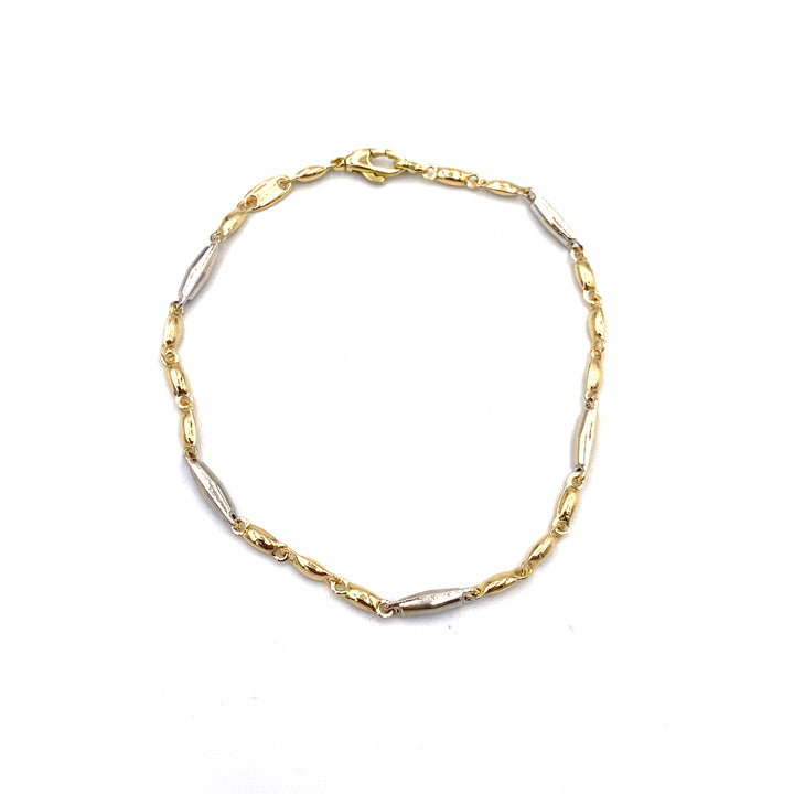 bracciale oro bicolore siciliano gioielli