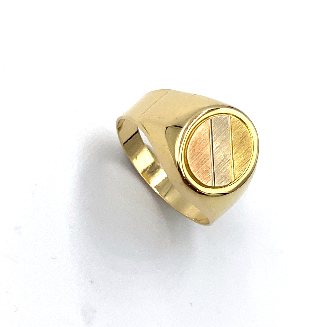 anello in oro 3 colori  da uomo  siciliano  gioielli 