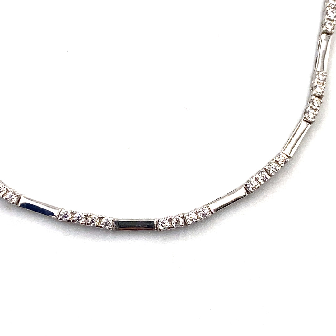 White Gold Tennis Necklace