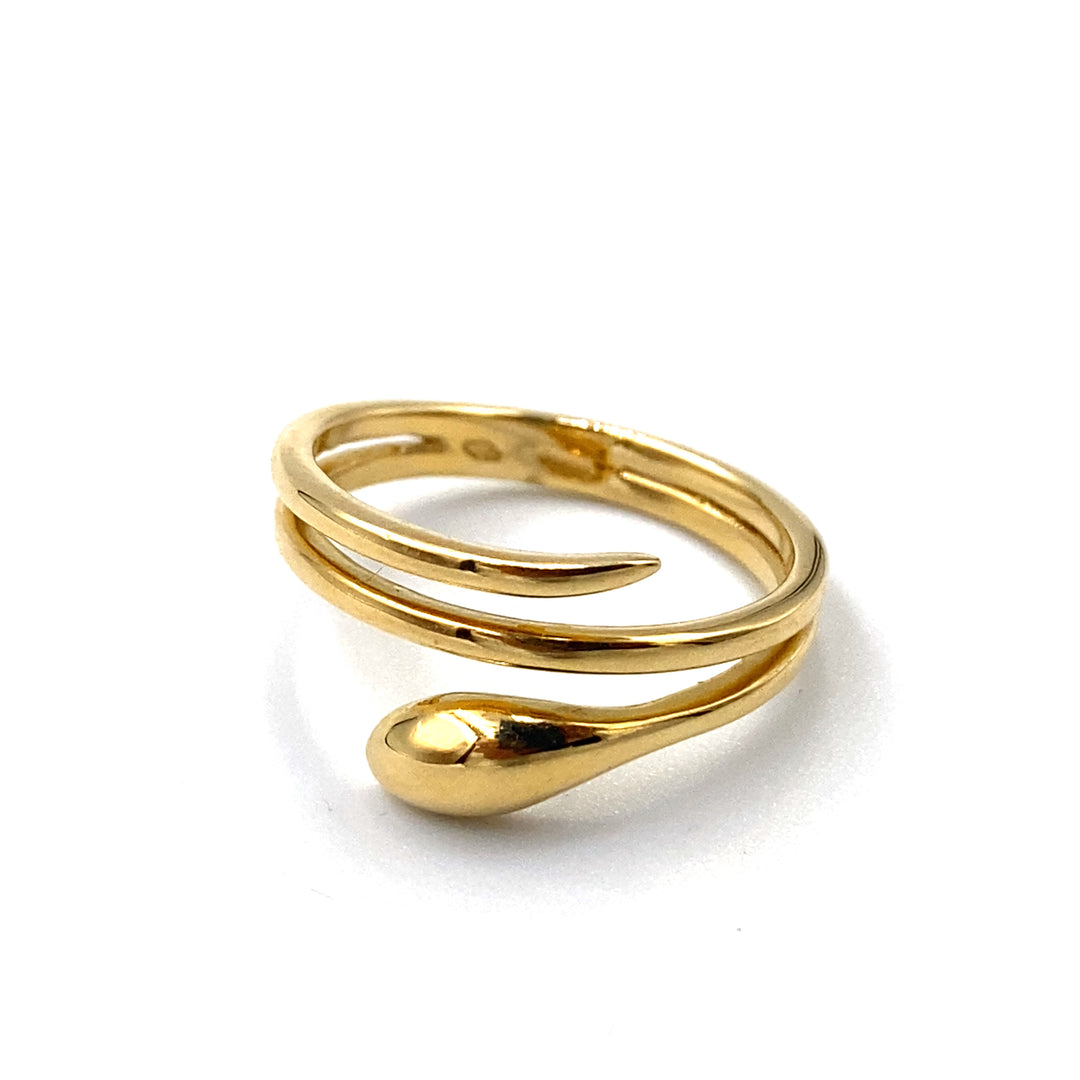 anello serpente oro giallo siciliano gioielli 