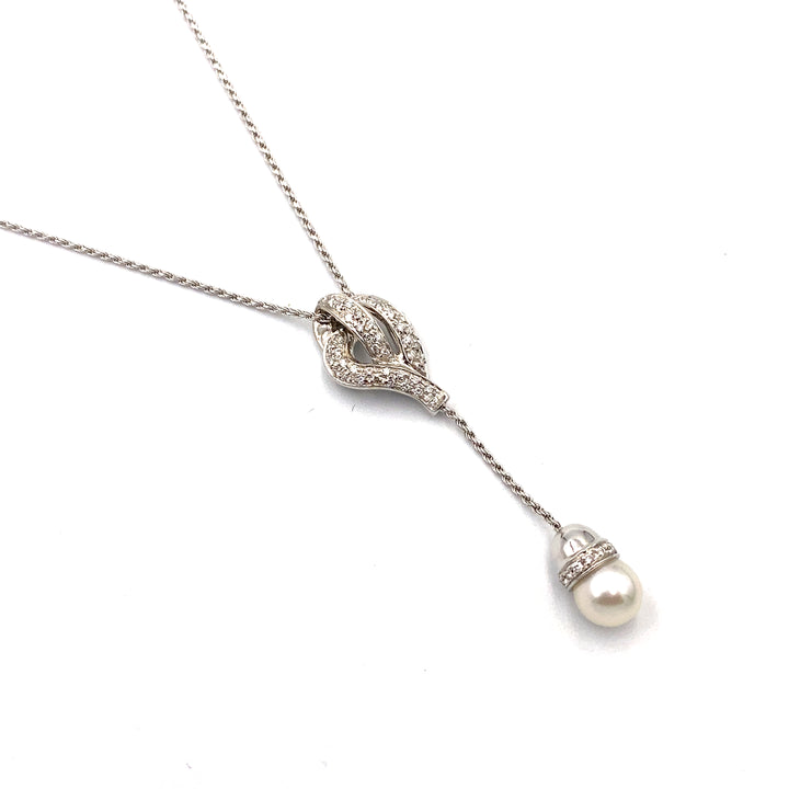 White Gold Necklace with Pearl