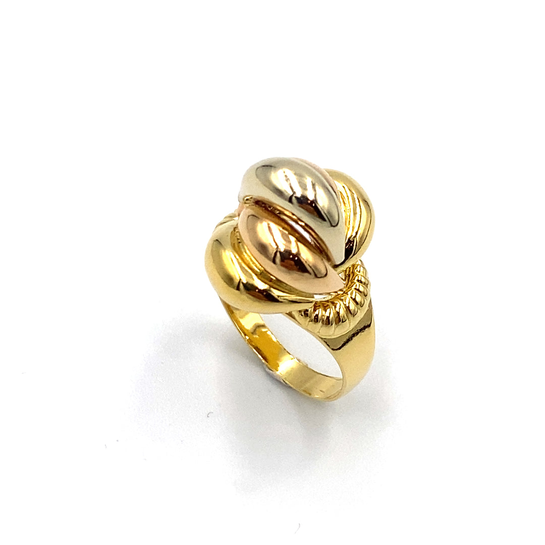 Anello Nodo Oro Tre Colori – Siciliano Gioielli - Main Image