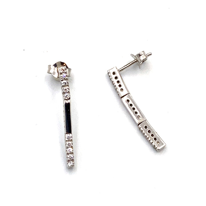 White Gold Pendant Earrings