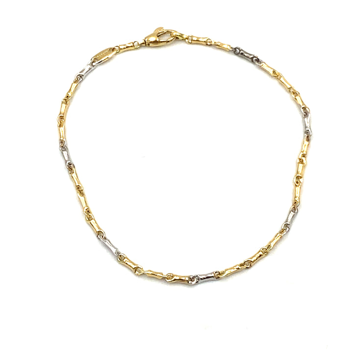 bracciale ossetto oro bicolore siciliano  gioielli 