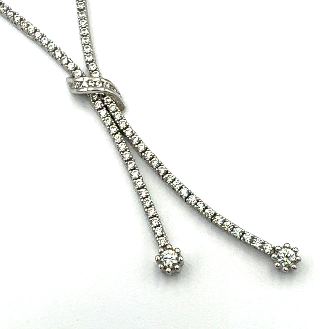 White Gold Tennis Necklace