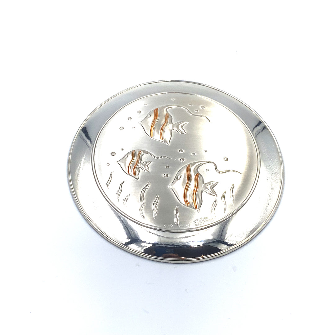 medaglione argento bassorilievo acca - siciliano gioielli