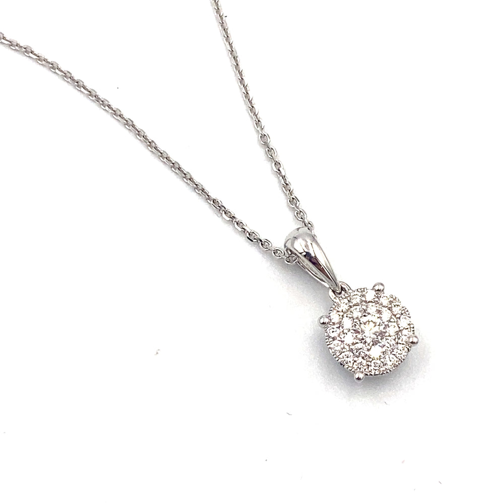 collana punto luce giorgio visconti oro bianco e diamanti - siciliano gioielli