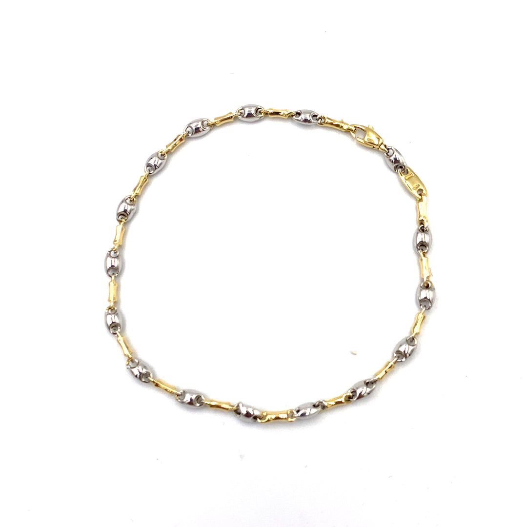 bracciale oro bicolore siciliano gioielli 