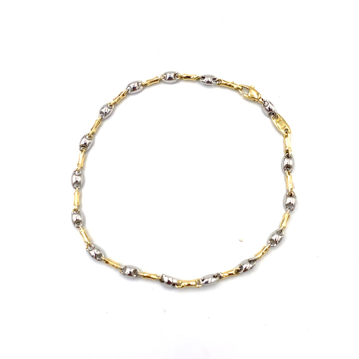 bracciale oro bicolore siciliano gioielli 