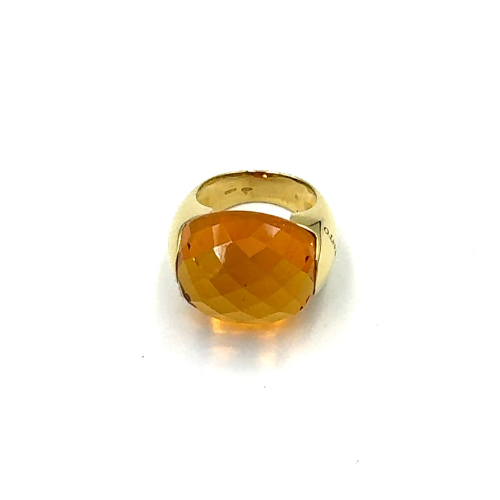 Anello Chimento Topazio Giallo