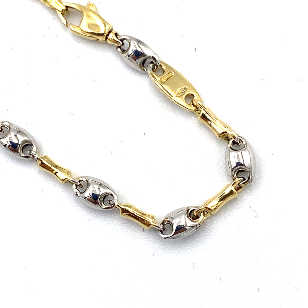 bracciale oro bicolore siciliano gioielli