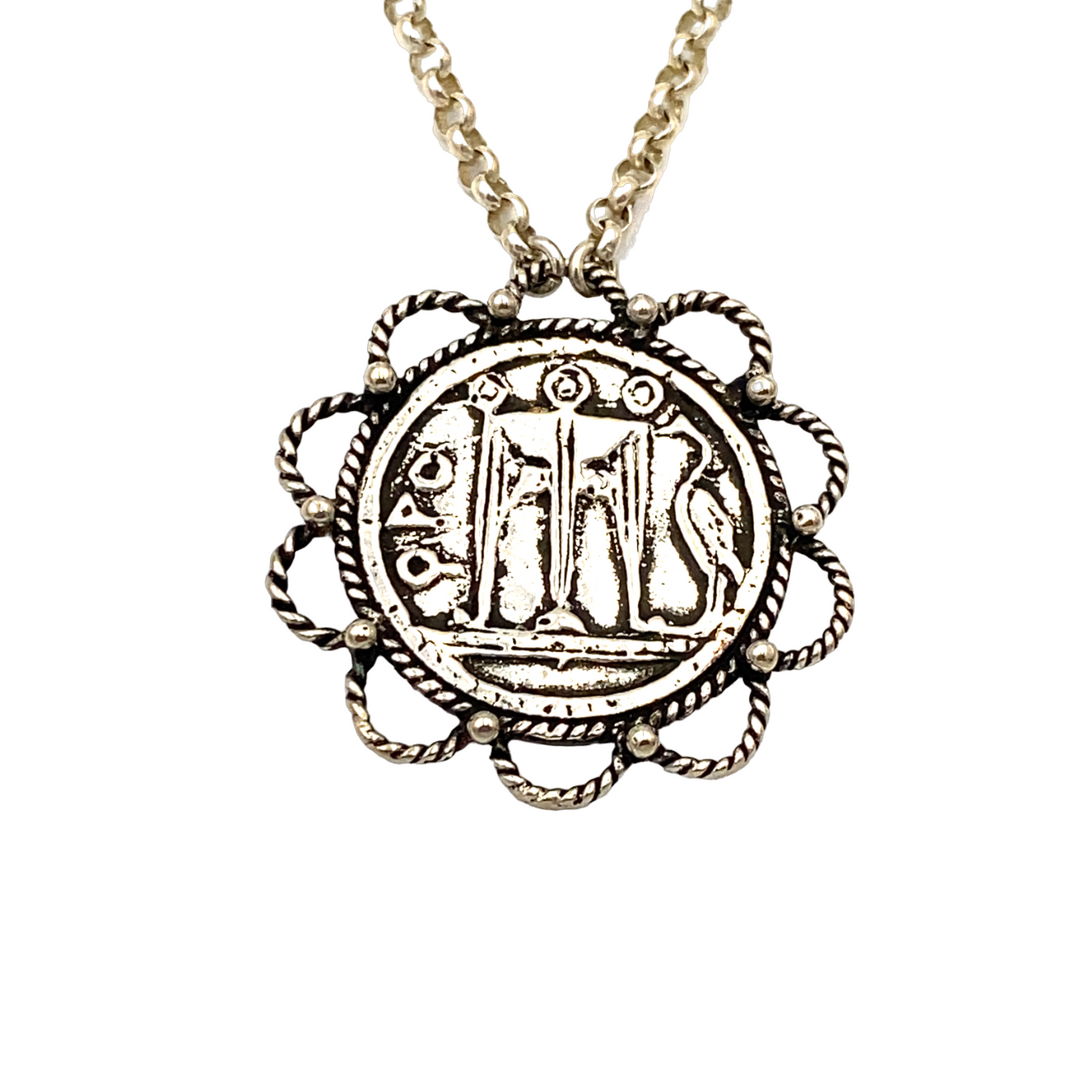 gold art tesoro di hera collana con pendente in argento  - siciliano gioielli 