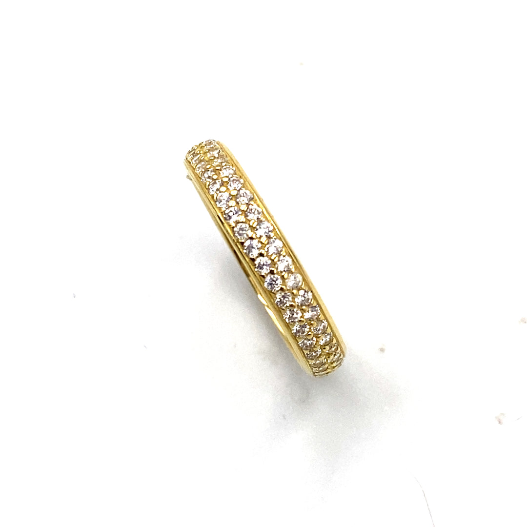 Anello Donna Veretta in Oro Giallo con Zirconi - Gioielleria Amadori Anello Donna Veretta in Oro Giallo con Zirconi - Gioielleria Amadori