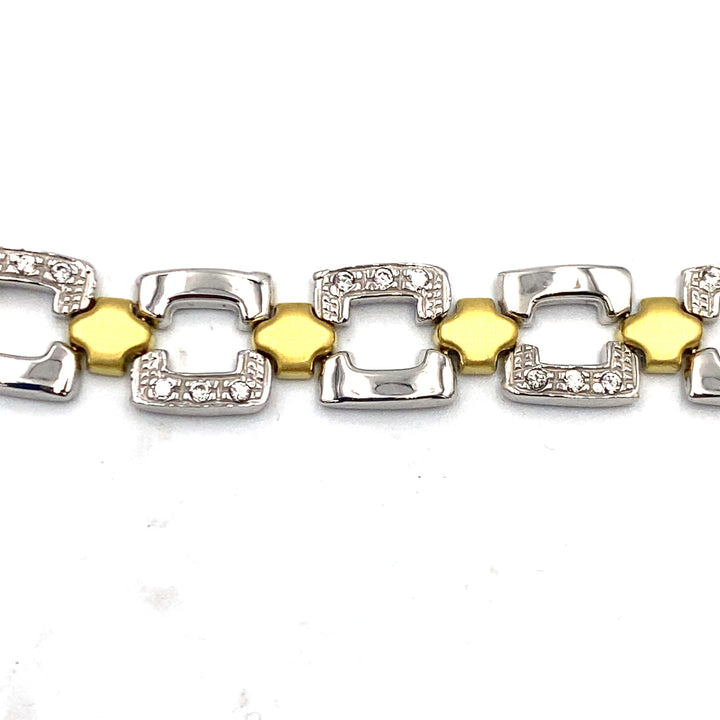 bracciale oro bicolore siciliano gioielli