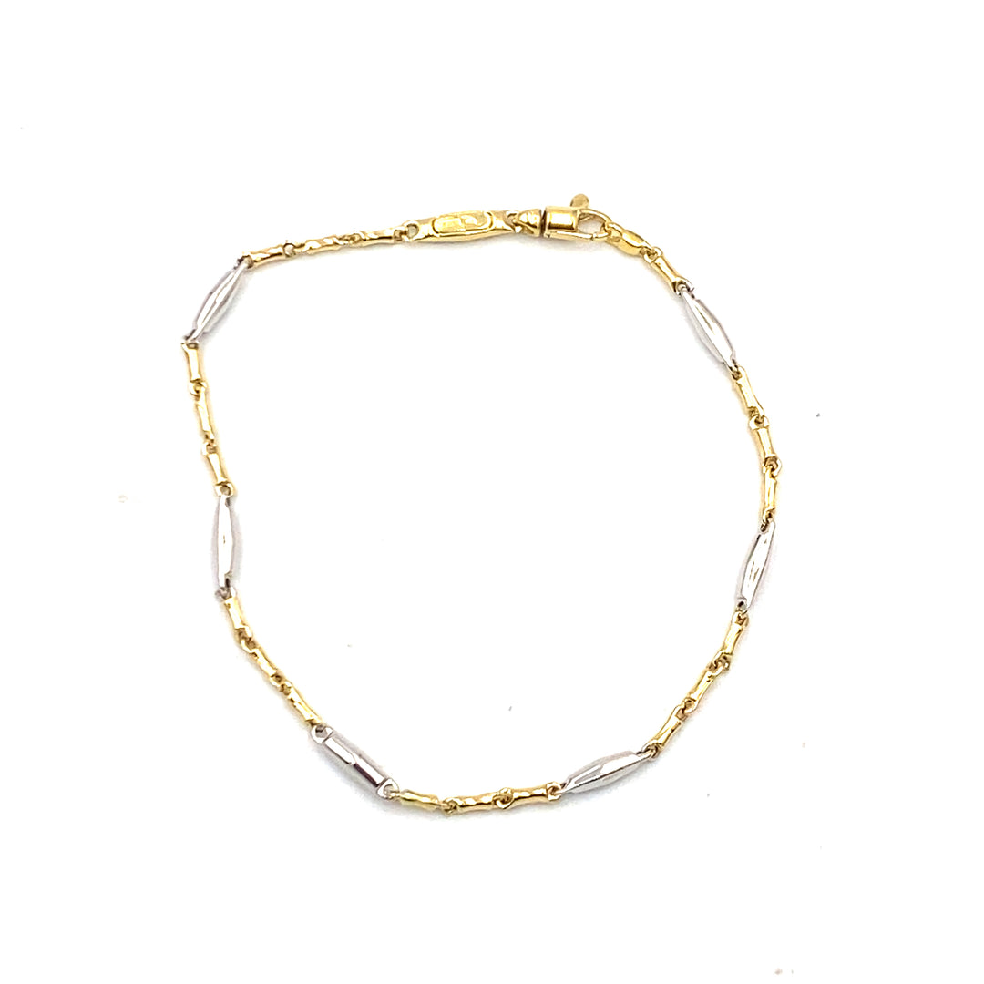 bracciale in oro bicolore siciliano gioielli