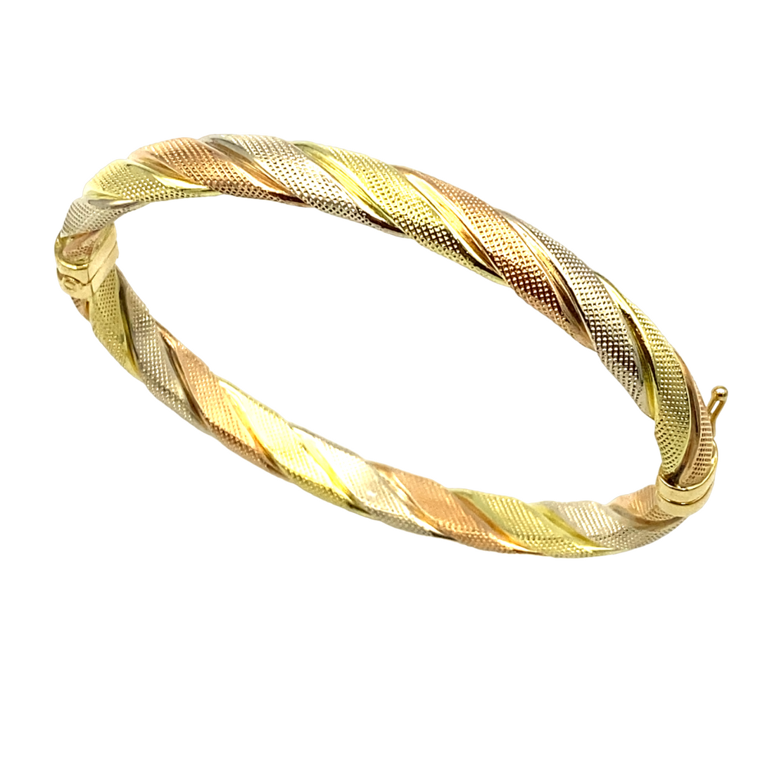 bracciale in oro di tre colori unoaerre - siciliano gioielli 