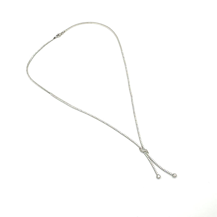 White Gold Tennis Necklace