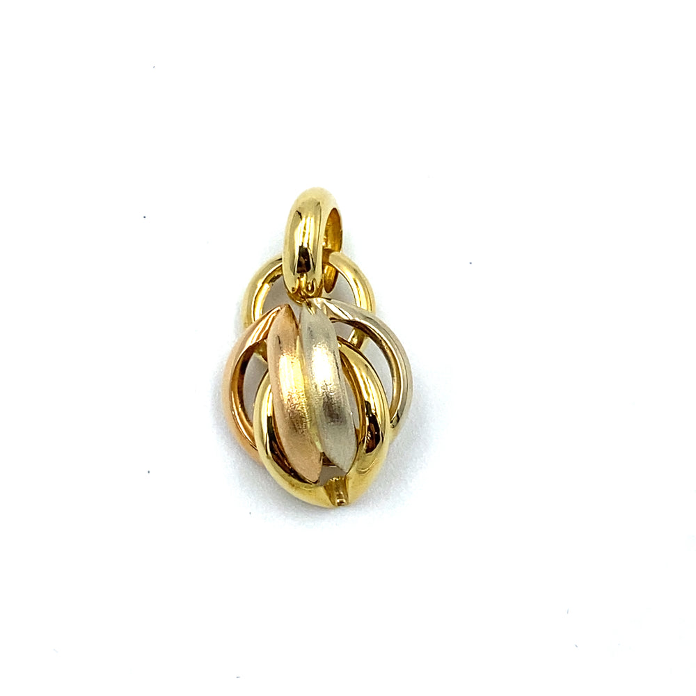 pendente nodo in oro bicolore siciliano  gioielli 